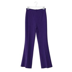 Vtg Giovanni Dark Purple High Rise Tailored Trousers 8 Office Career Aubergine